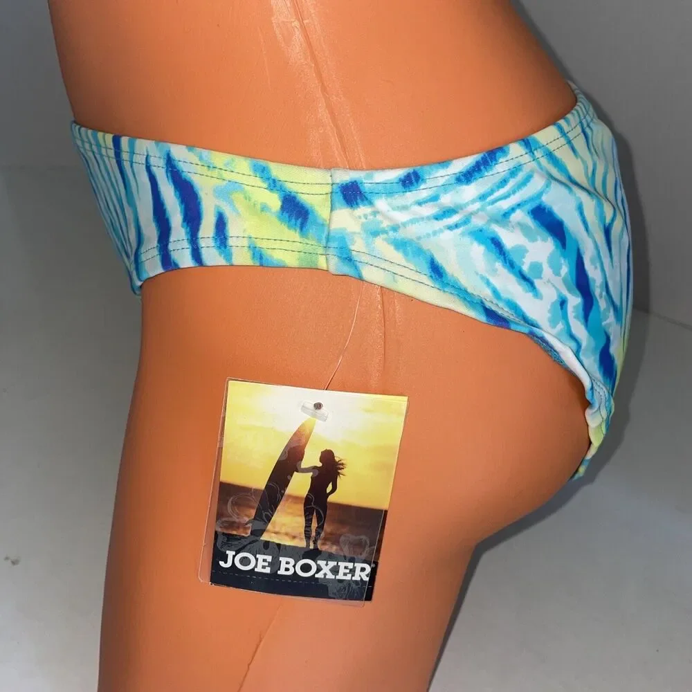 Joe Boxer Bikini Bottom Blue Green And White‎ Size Large Junior 051-057